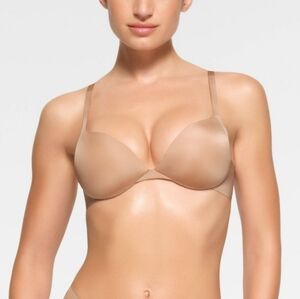 Skims Ultimate Push-up Plunge Bra - clay